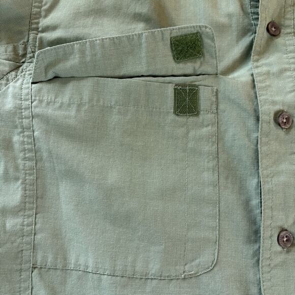 ExOfficio Insect Shield Long Sleeve Green Button Down Shirt Men’s Medium - Picture 8 of 16